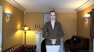 Naughty blonde femdom fetish hottie rams ass with strapon