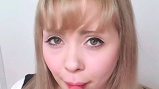 Big Boobed Blonde Masturbates With A Dildo In The Bathroom