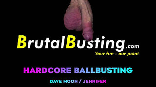 Hardcore Ballbusting - Testicle Stamina Test! - Dave Moon - Jennifer - Bbusting