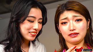 Haruno Opens Her Mouth Wide... Tsubame Grabs Her Tongue, Makes Her Spit, and Smells Her Shame