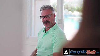 Lilith Grace Tricks Stepdad for POV Anal and Creampie on Kitchen Counter