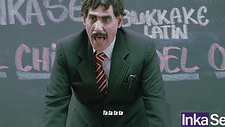 Sex school lesssion: latina girl with twintails gets pounded doggystyle