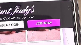 Auntjudys - Your 69yo Busty GILF Stepmom Louise Catches You Watching Mature Porn