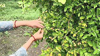 Village doll gets it on in the farmhouse with the sounds of birds singing