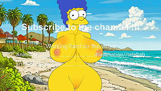 Marge sucked off a bodybuilder on a nudist beach !The Simpsons New Animation  Dsanimatin HENTAI !