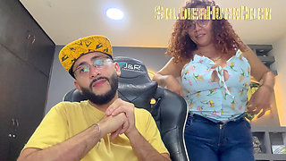 Horny MILF visits her lover to suck his huge cock and also his hairy ass in his office