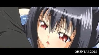 Teen anime fucked and licked on a chair
