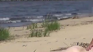 Mommy with a Big Ass Fucked in All Holes on the Beach