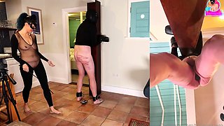 Naughty blonde femdom fetish hottie rams ass with strapon
