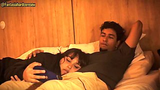 Sleepy Step Sister Blowjob Surprise - Alison Gonzalez Deep Throat Facial Cumshot