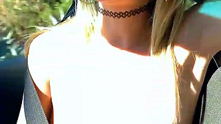 Fucking her boyfriend by an outdoor pool