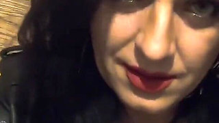 Desperate to Pee - Shiny Leather Boots, Ripped Pantyhose and Intense Pee Fetish Play