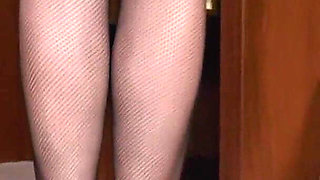 Hot Mature MILF Diana Douglas Cums for You in Fishnet Stockings