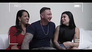 Interview with the Macettare Family Ended with Kel Doing a Double Penetration! Full on Red