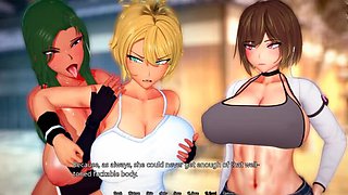 Futa on Futa Blowjob - Huge Cock 3D Hentai Gameplay with Big Boobs