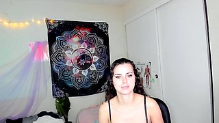 Amateur striptease and Solo masturbation