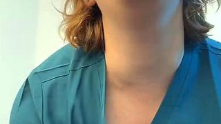 Beautiful redhead uses toy to masturbate