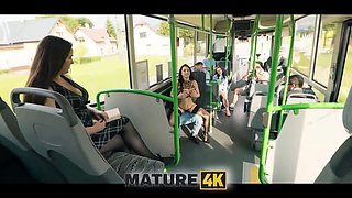 Mature4k. leaping on a cock in the bus