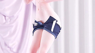 [mmd] 鸣潮 今汐aoa - Heart Cropped Shorts; Belly Top; Striptease