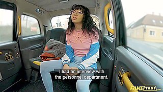 Teen 18+ Brunette Hair Has A Wild Time In The Back Of The Taxi
