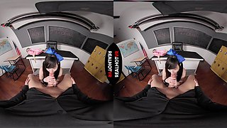 Brunette Teen in VR Fantasy Unleashes Raw Passion