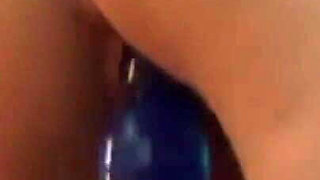 Blonde Slut Fingers Dripping Pussy on Car Hood