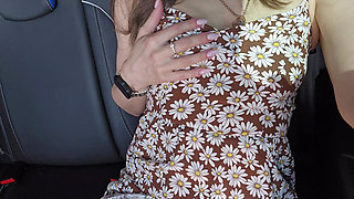 I Was Driving to Work in a Taxi and Decided to Masturbate My Pussy. (p1)