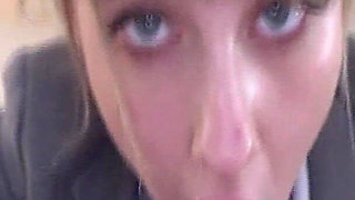 Blue-eyed Beauty Breaks Composure. Innocent Look Turns Into Wild Desire!
