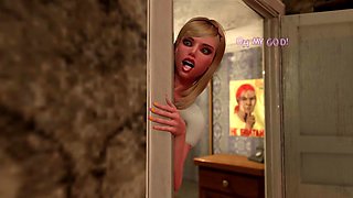 three dimensional Futa Cougar confidently develops a dude's bootie and porking