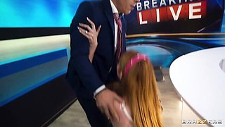 Good and bitchy redhead Elly Clutch is fucking with her lovely boss