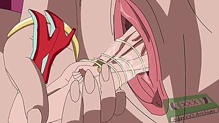 HoaXxx as Wonder Woman & Giganta Lesbian Hentai - Giantess Fuck with Dildo Orgasm