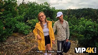 Vip4k. got her a cute suggest and fucked her in the woods