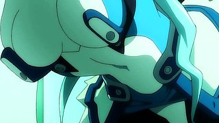 Hentai redhead gives blowjob and having sex