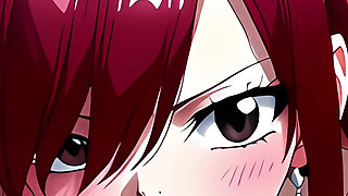 Fairy Tail Erza Takes Care of Your Cock with Her Wet Pussy and Mouth Thirsty for Hard Sex