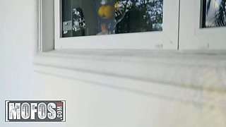 Mofos - Ryan Keely rides a Big Cock, then gets on her knees to take a hot sperm in her throat