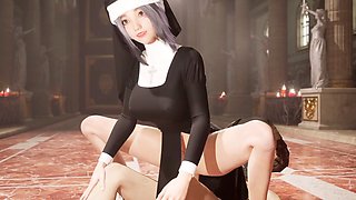 Church ladies getting down in this animated sex game playthrough