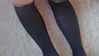 Tight sweet clit and ass solo toy fun