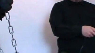 Humiliating whipping bondage