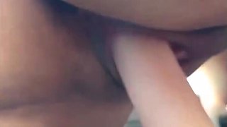 Sexy Buxom Latina PAWG Pleases Her Needy Pussy With a Vibrator & a Dildo Right In Her Car