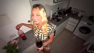 Damn Nymphomaniac!! She Throws Bets the Glass to Tempt Me and Fuck My Friend's Whore Hard! - Babydoll - Cofla24cm