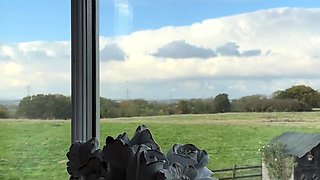 Big Boobed Blonde Masturbates With A Dildo In The Bathroom