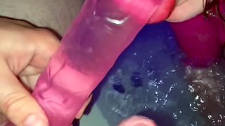 SPITROAST IN THE HOT TUB - Massive Ass And Tits Redhead