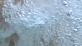 Flashing My Pussy in Front of a Student in Public Swimming Pool and Helps Me Masturbate - It's Very Risky with People Near