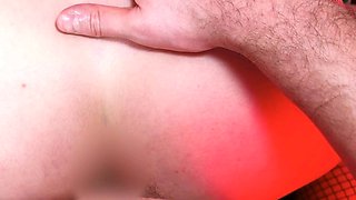 Pretty French girl gets deep anal fucked by Santa Claus who