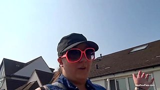 Chubby British MILF Kimberly Scott Public Outdoor Pissing & Flashing - Amateur Brunette Thick Ass