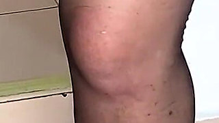 Aunty in Oc Girdle and Sheer Dress