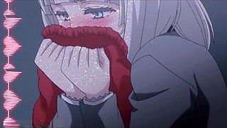 Nuzzling, hentai, submissive girl