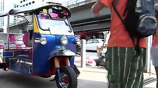Tiny Thai teen picked up in a Tuk Tuk and fucked hard after