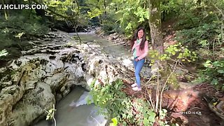 Fucked A Cute Girl Guide At The Waterfall . Extreme Sex In Nature