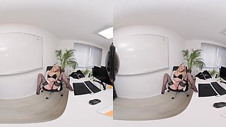 German Secretary Seduces Coworker In The Office And Gets Creampied - VRPornnow